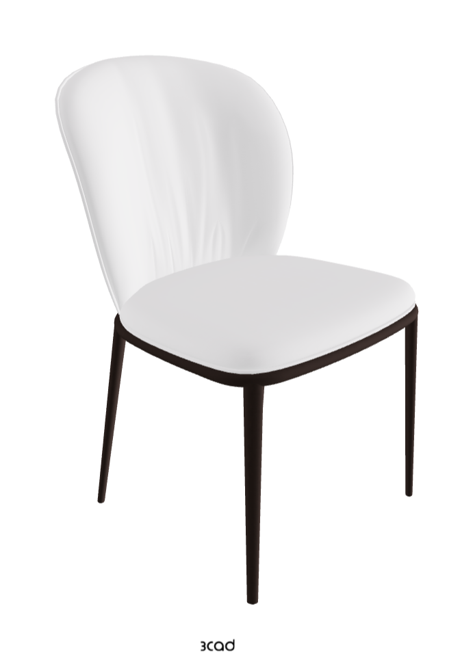 Chris ML Dining Chair_Bronze Embossed_Soft Leather_Bianco