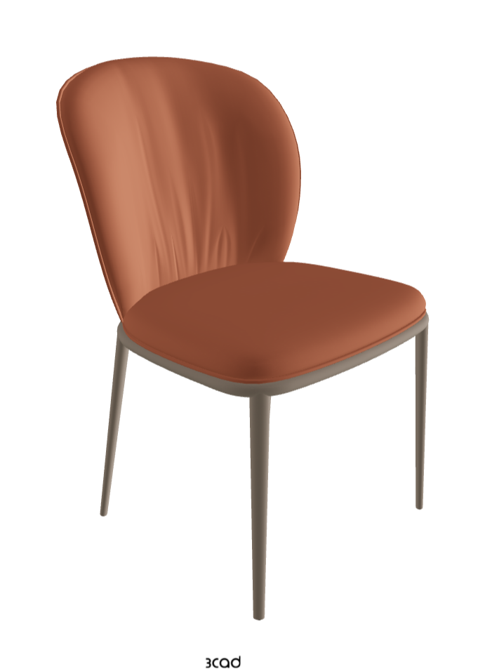 Chris ML Dining Chair_Titanium Embossed_Soft Leather_Canyon