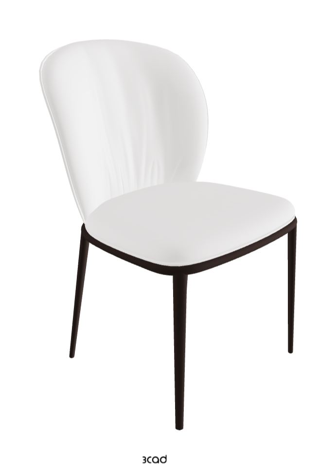 Chris ML Dining Chair_Bronze Embossed_Synthetic Leather_Bianco