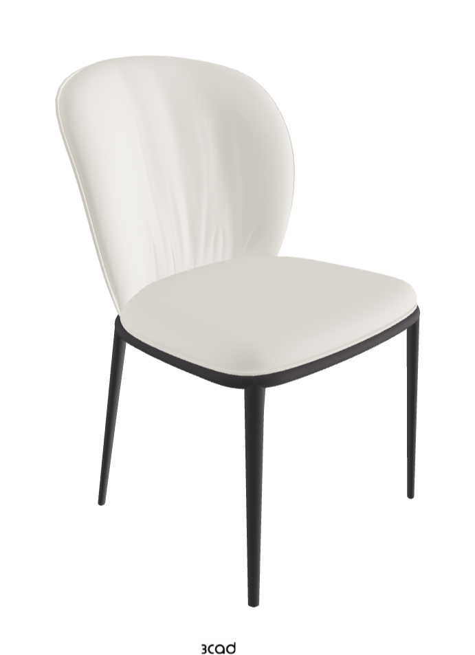 Chris ML Dining Chair_Graphite Embossed_Synthetic Leather_Lino