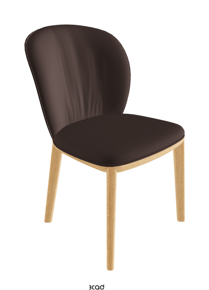 Chris Dining Chair_Natural Ashwood_Soft Leather_Marrone