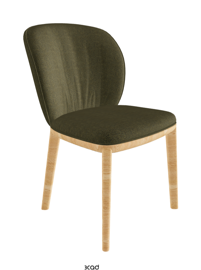 Chrishell Dining Chair_Natural Ashwood_Fabric_B249