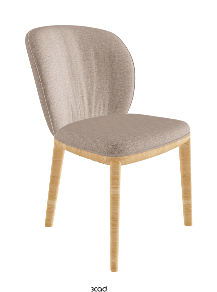 Chrishell Dining Chair_Natural Ashwood_Fabric_B731