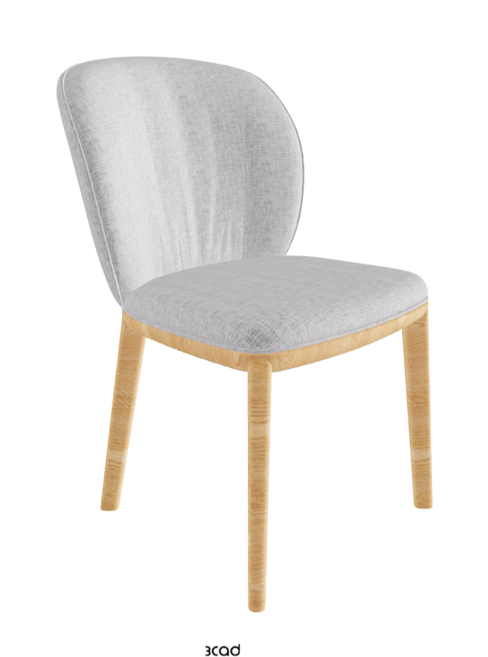 Chrishell Dining Chair_Natural Ashwood_Fabric_B811