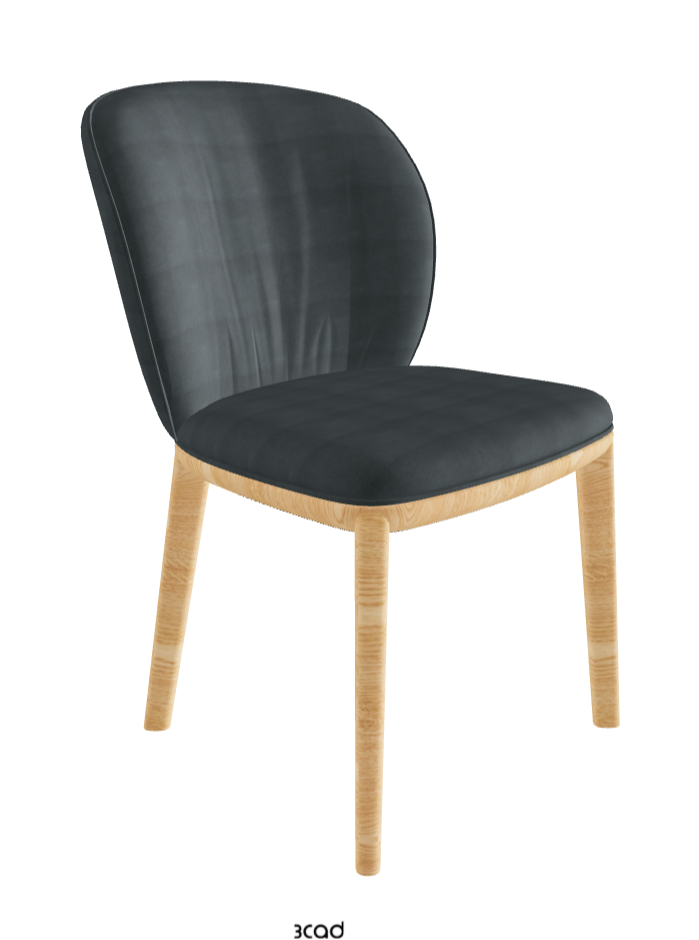 Chrishell Dining Chair_Natural Ashwood_Fabric_B927