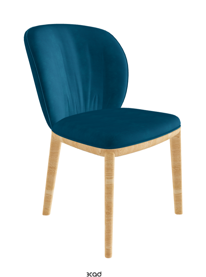 Chrishell Dining Chair_Natural Ashwood_Fabric_B928