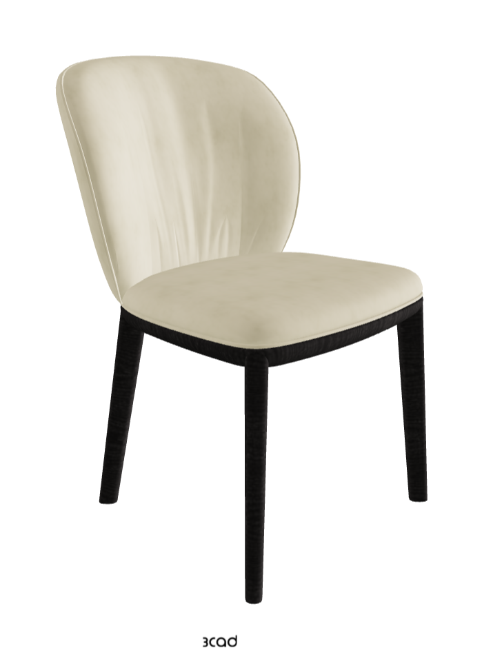 Chrishell Dining Chair_Open Pore Matt Black Ashwood_Micro Nubuk_Beige