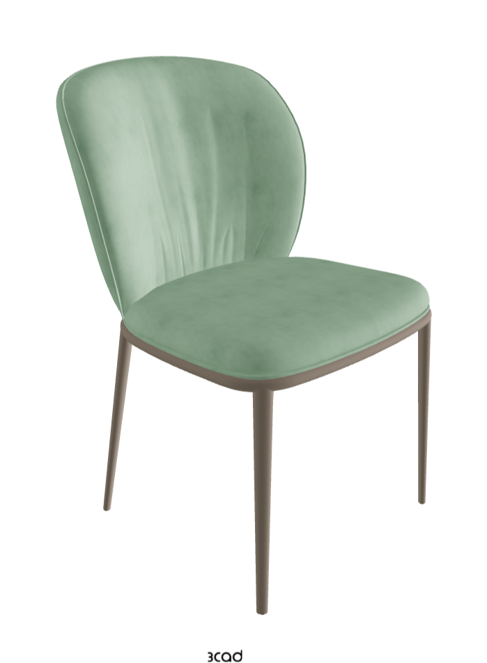 Chrishell ML Dining Chair_Titanium Embossed_Micro Nubuk_Mint