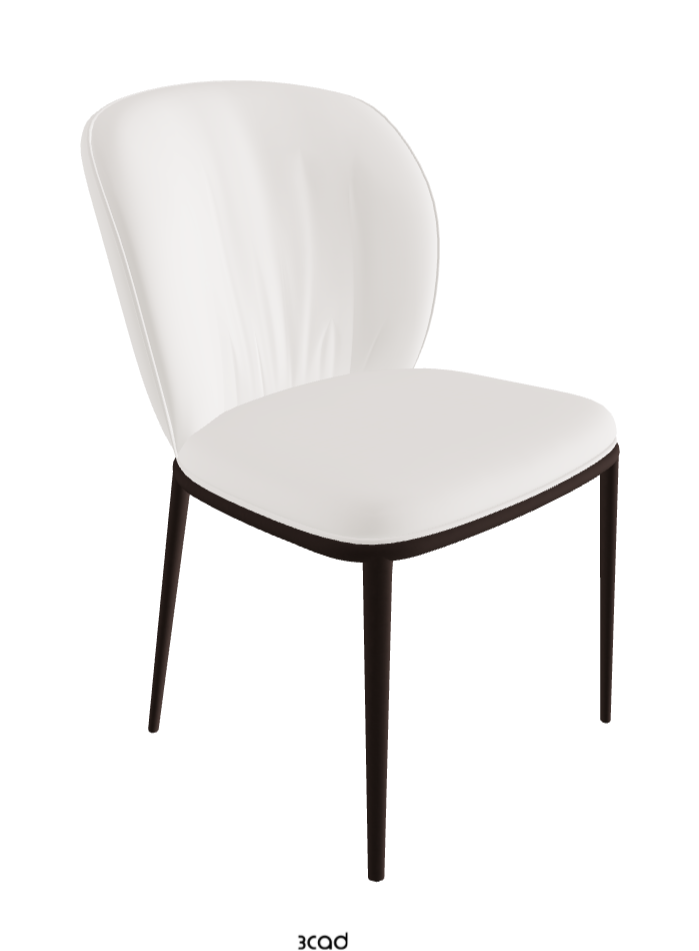 Chrishell ML Dining Chair_Bronze Embossed_Soft Leather_Oyster
