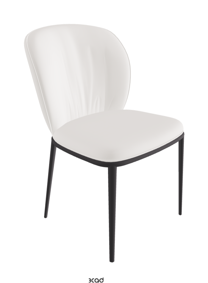 Chrishell ML Dining Chair_Graphite Embossed_Soft Leather_Oyster