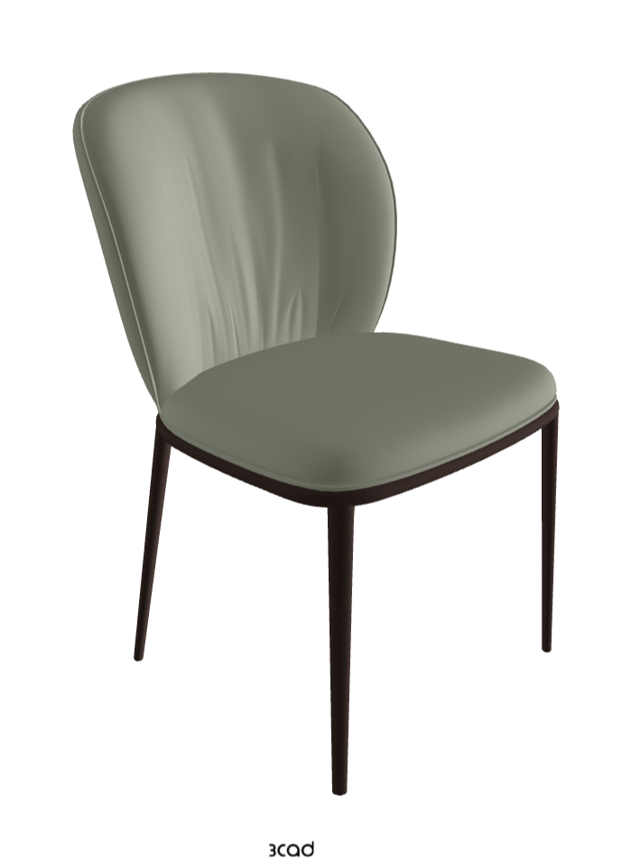 Chrishell ML Dining Chair_Bronze Embossed_Soft Leather_Cenere