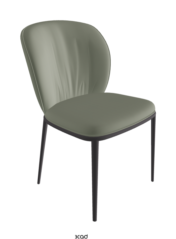 Chrishell ML Dining Chair_Graphite Embossed_Soft Leather_Cenere