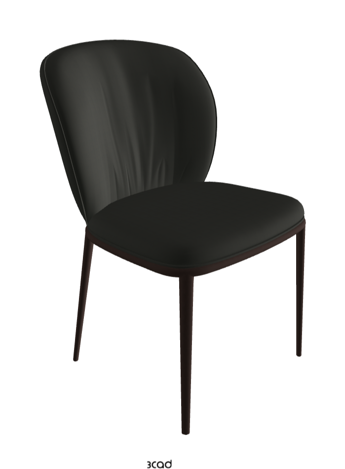Chrishell ML Dining Chair_Bronze Embossed_Soft Leather_Smoke