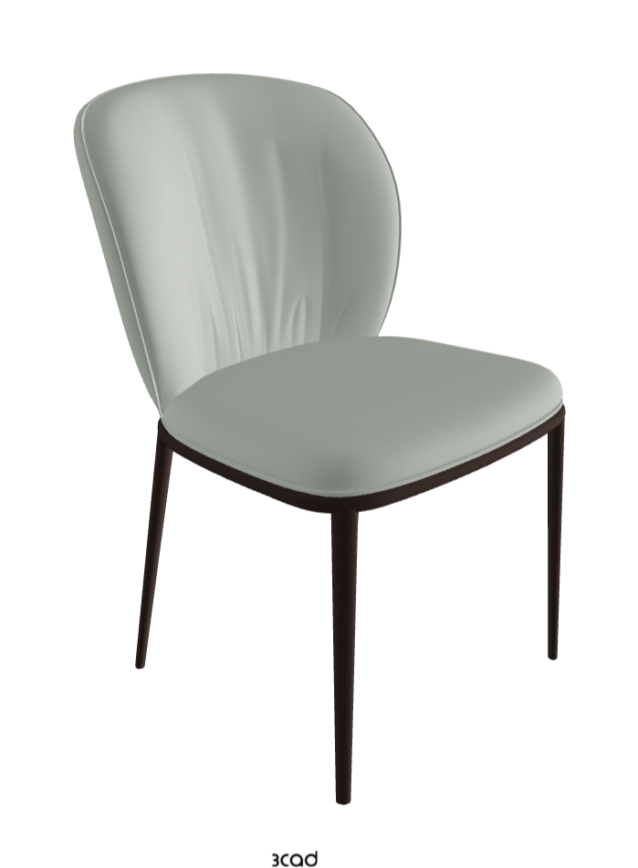 Chrishell ML Dining Chair_Bronze Embossed_Soft Leather_Ice