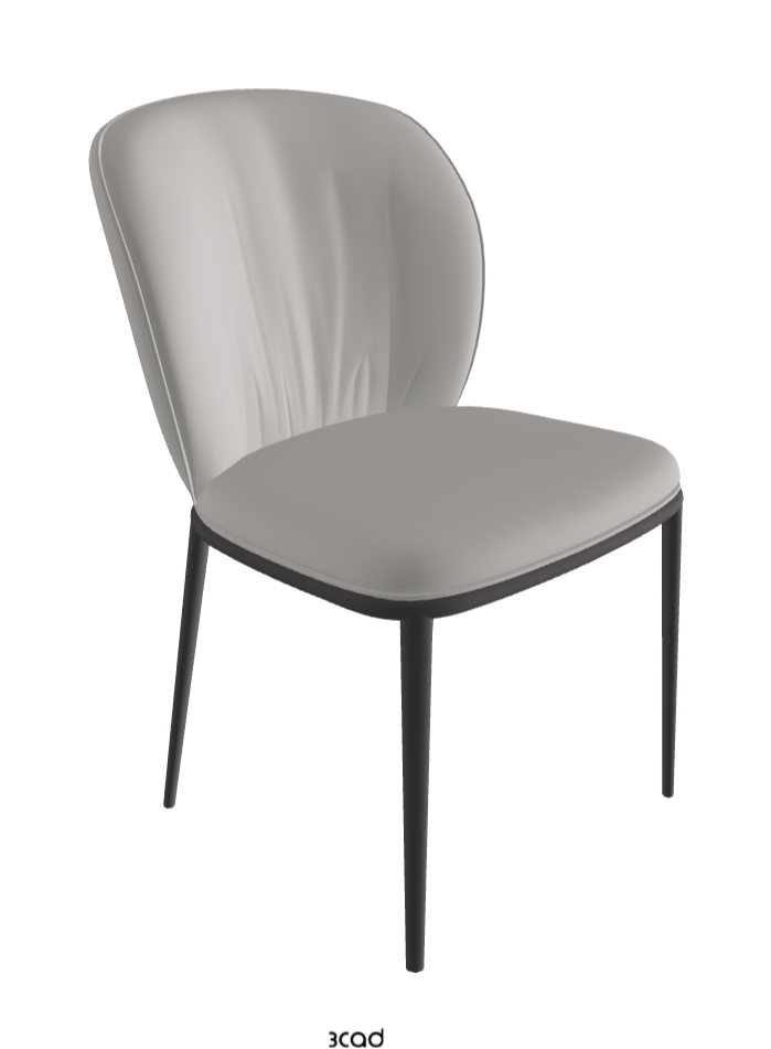 Chrishell ML Dining Chair_Graphite Embossed_Soft Leather_Nardo