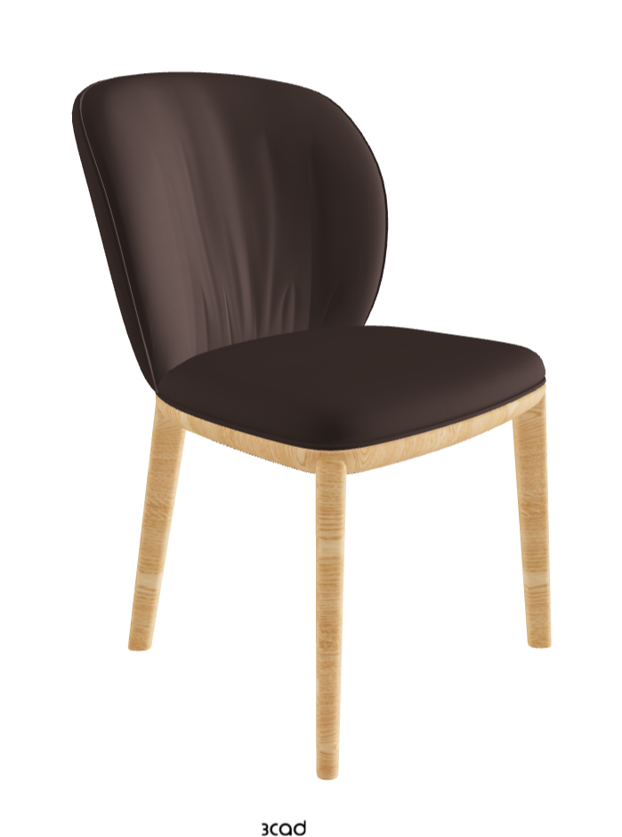 Chrishell Dining Chair_Natural Ashwood_Soft Leather_Marrone