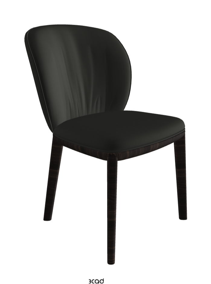 Chrishell Dining Chair_Burned Oak Stained Ashwood_Soft Leather_Smoke
