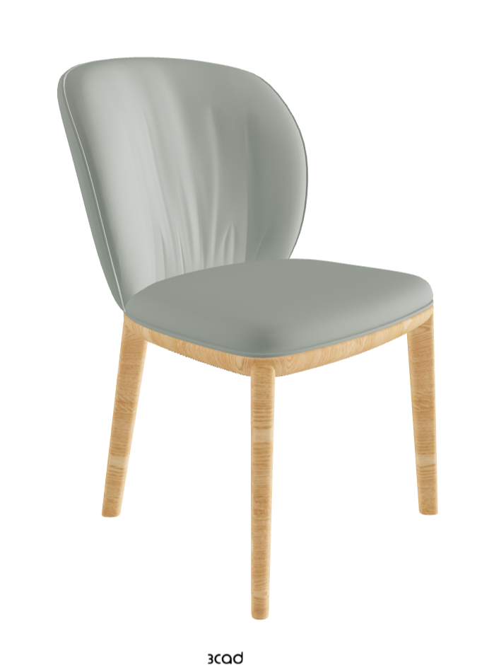 Chrishell Dining Chair_Natural Ashwood_Soft Leather_Ice