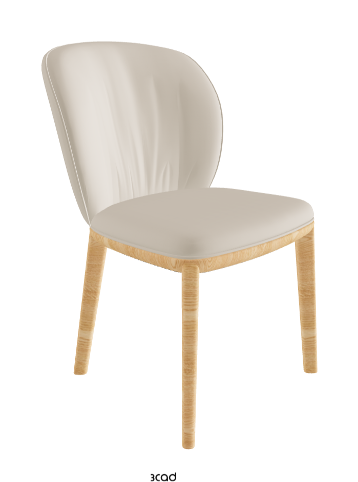 Chrishell Dining Chair_Natural Ashwood_Soft Leather_Cashmere