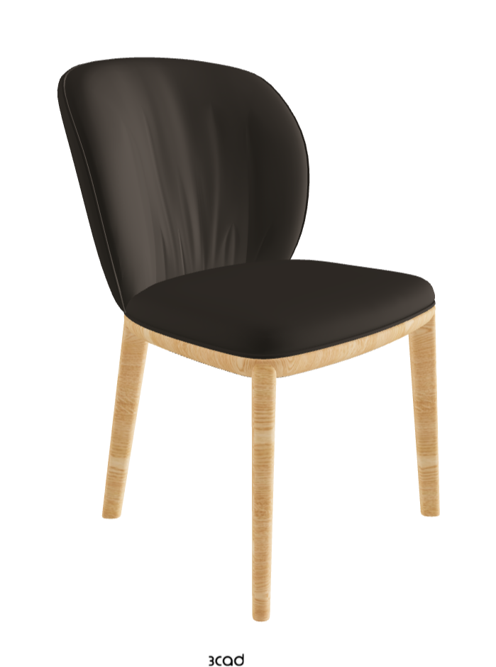 Chrishell Dining Chair_Natural Ashwood_Synthetic Leather_Fossil