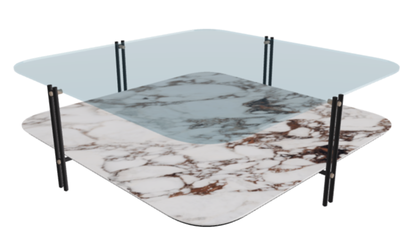 Cattelan Italia Biplane Sqaure Coffee Table