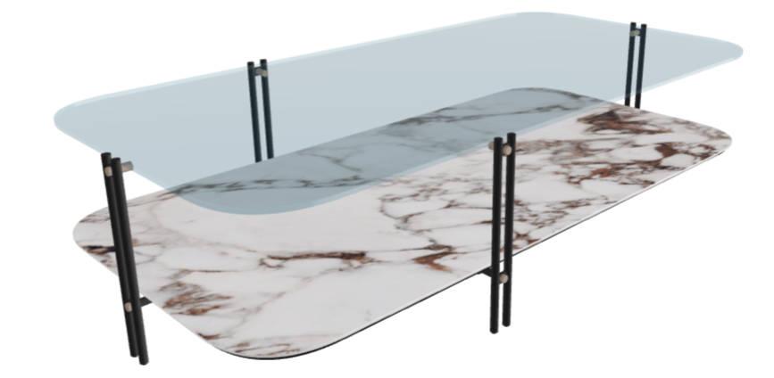 Cattelan Italia Biplane Rectangular Coffee Table