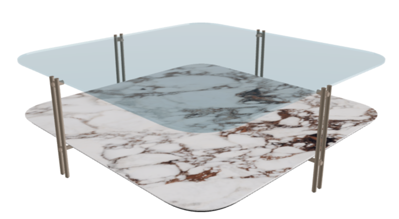 Cattelan Italia Biplane Sqaure Coffee Table