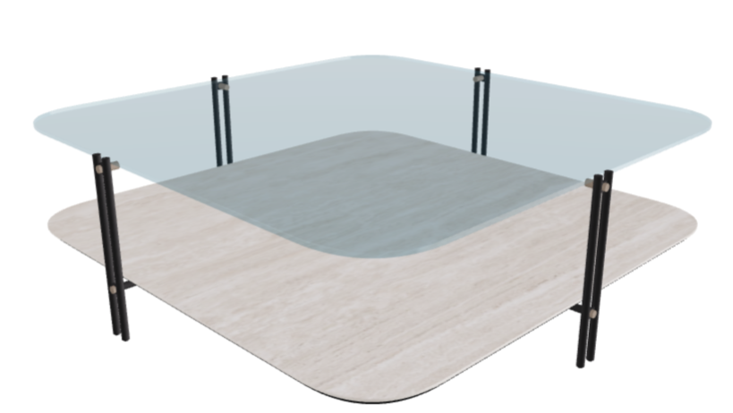 Cattelan Italia Biplane Sqaure Coffee Table