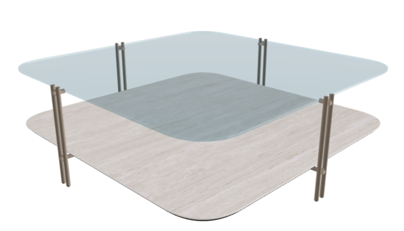 Cattelan Italia Biplane Sqaure Coffee Table