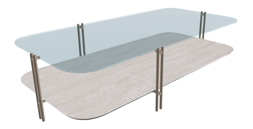 Cattelan Italia Biplane Rectangular Coffee Table