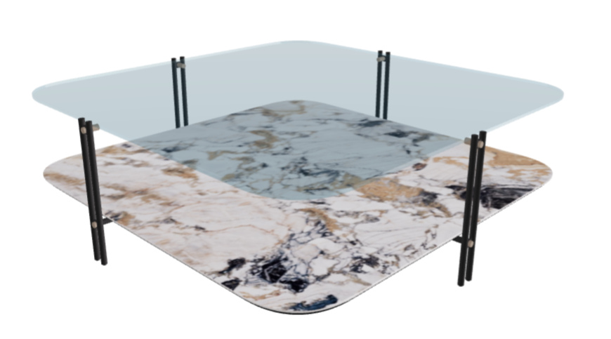Cattelan Italia Biplane Sqaure Coffee Table