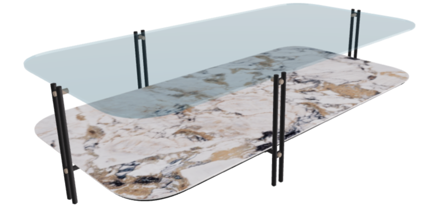 Cattelan Italia Biplane Rectangular Coffee Table