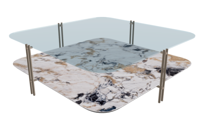 Cattelan Italia Biplane Sqaure Coffee Table