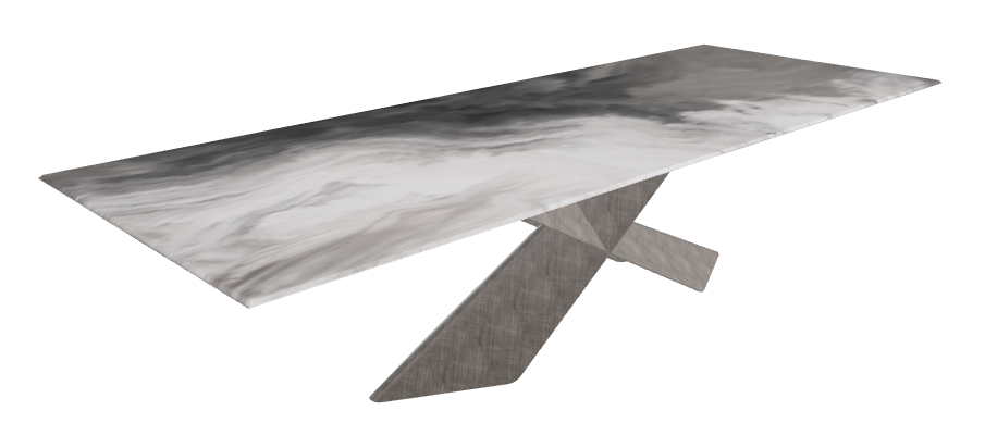 300x120x73h Rect CrystalArt CY01 Brushed Grey