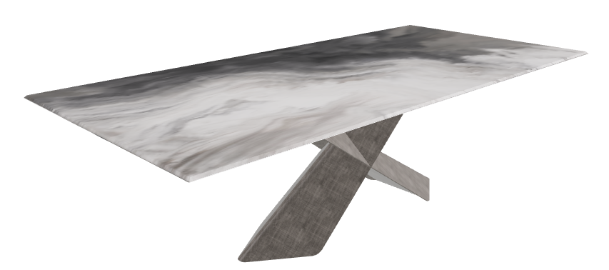 240x120x73h Rect CrystalArt CY01 Brushed Grey