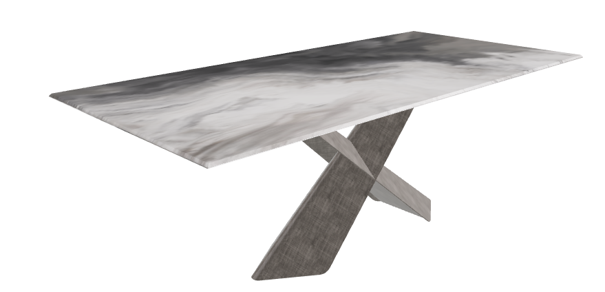200x100x73h Rect CrystalArt CY01 Brushed Grey
