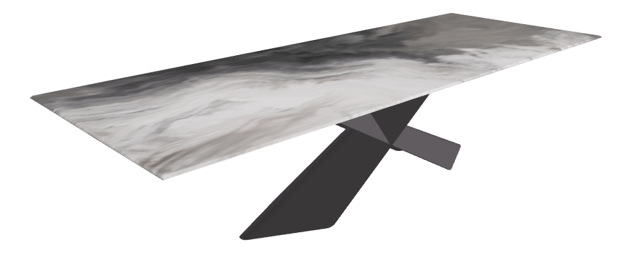 300x120x73h Rect CrystalArt CY01 Graphite Embossed
