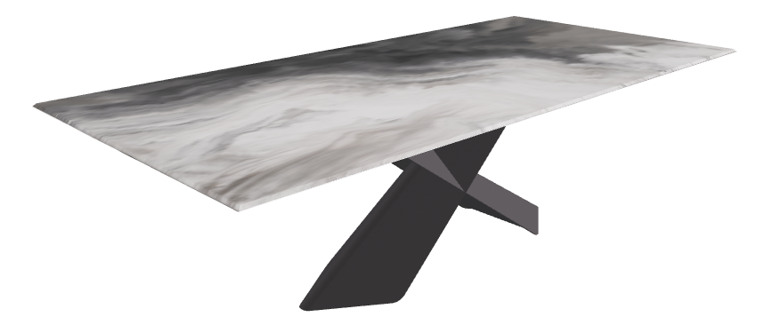 240x120x73h Rect CrystalArt CY01 Graphite Embossed