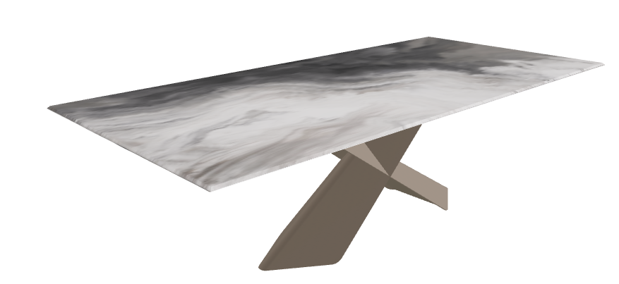 240x120x73h Rect CrystalArt CY01 Titanium Embossed