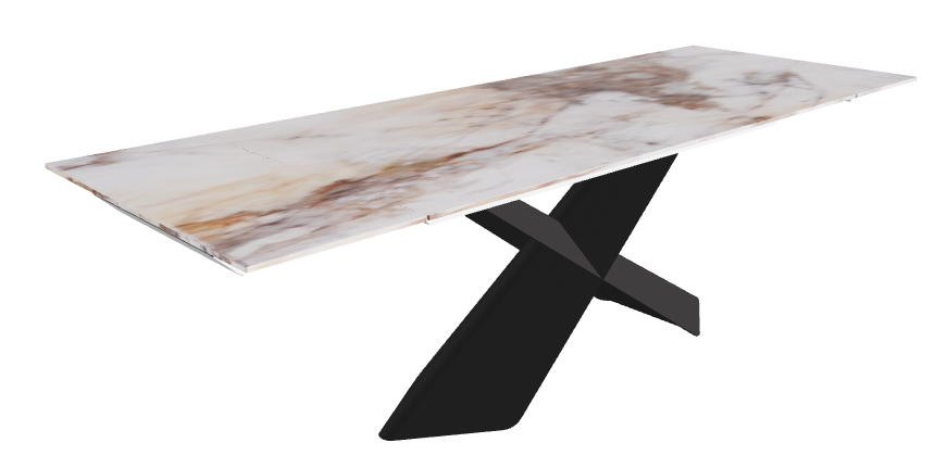 160-236x90x74h CrystalArt Cotopaxi Marble Black Embossed