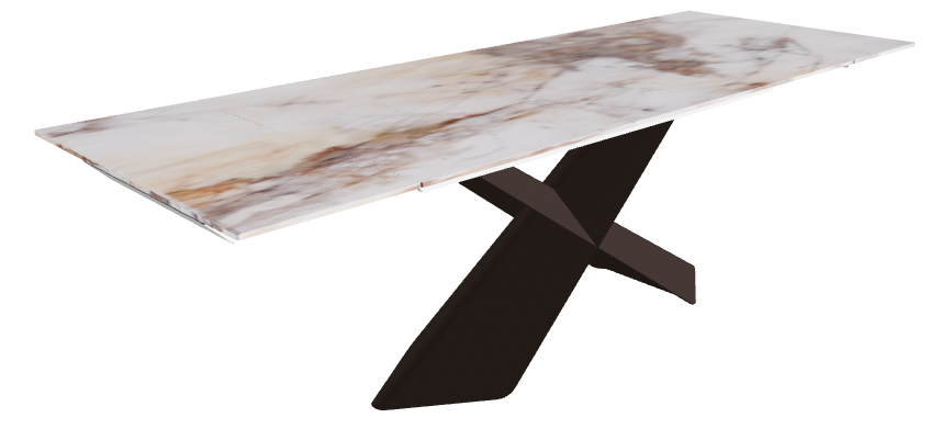 160-236x90x74h CrystalArt Cotopaxi Marble Bronze Embossed