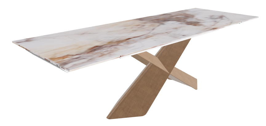 160-236x90x74h CrystalArt Cotopaxi Marble Brushed Bronze..