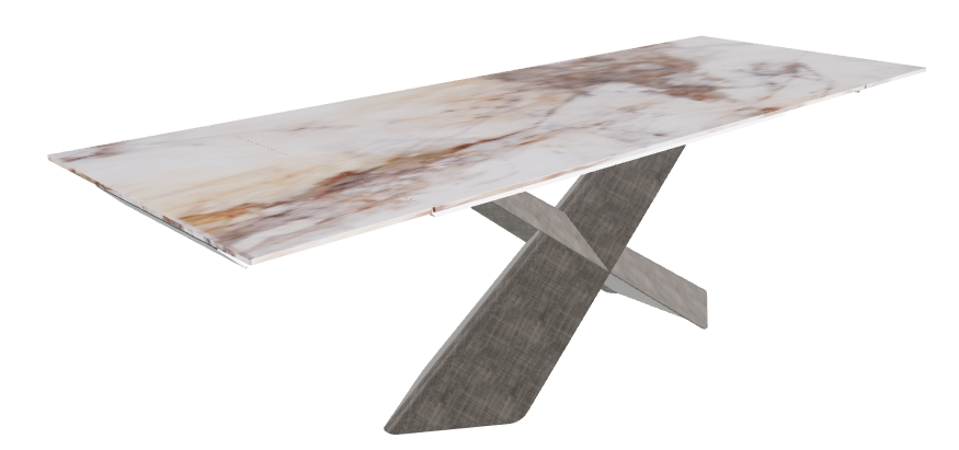 160-236x90x74h CrystalArt Cotopaxi Marble Brushed Grey..