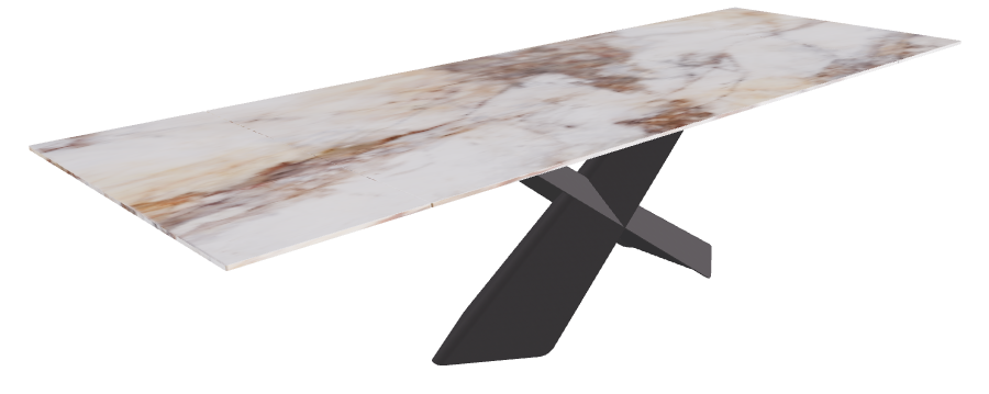 200-294x106x74h CrystalArt Cotopaxi Marble Graphite Embossed