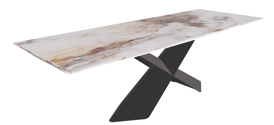 160-236x90x74h CrystalArt Cotopaxi Marble Graphite Embossed