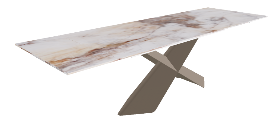 182-258x90x74h CrystalArt Cotopaxi Marble Titanium Embossed