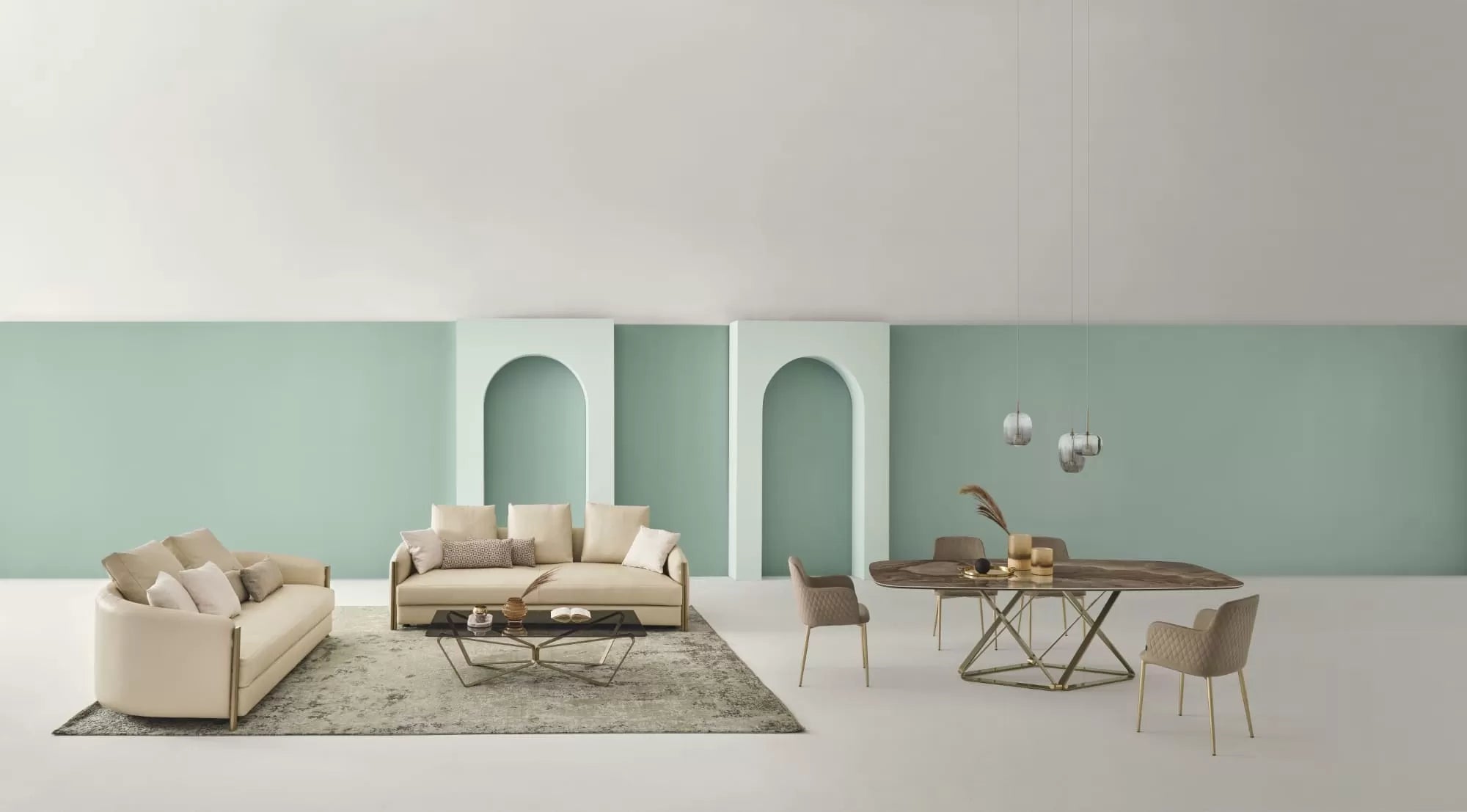 Bontempi Casa Margot Dining Chair Metal Frame with arms