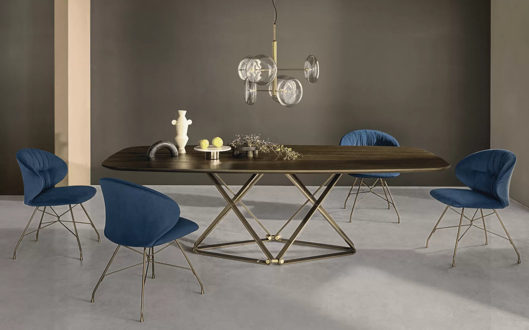 Bontempi Casa Drop Chair With Metal Spider Base