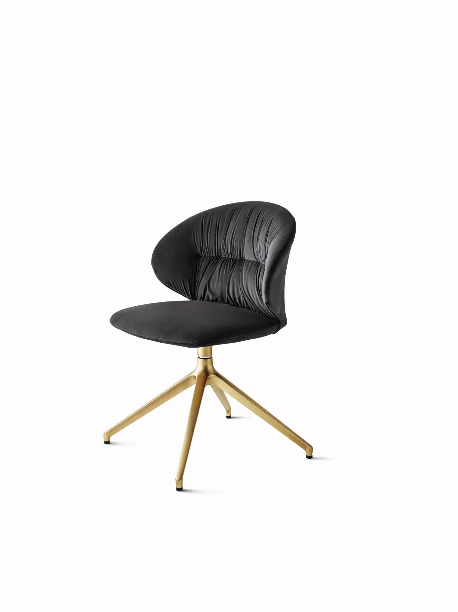 Drop Swivel chair with lacquered frame in die-cast Aluminium