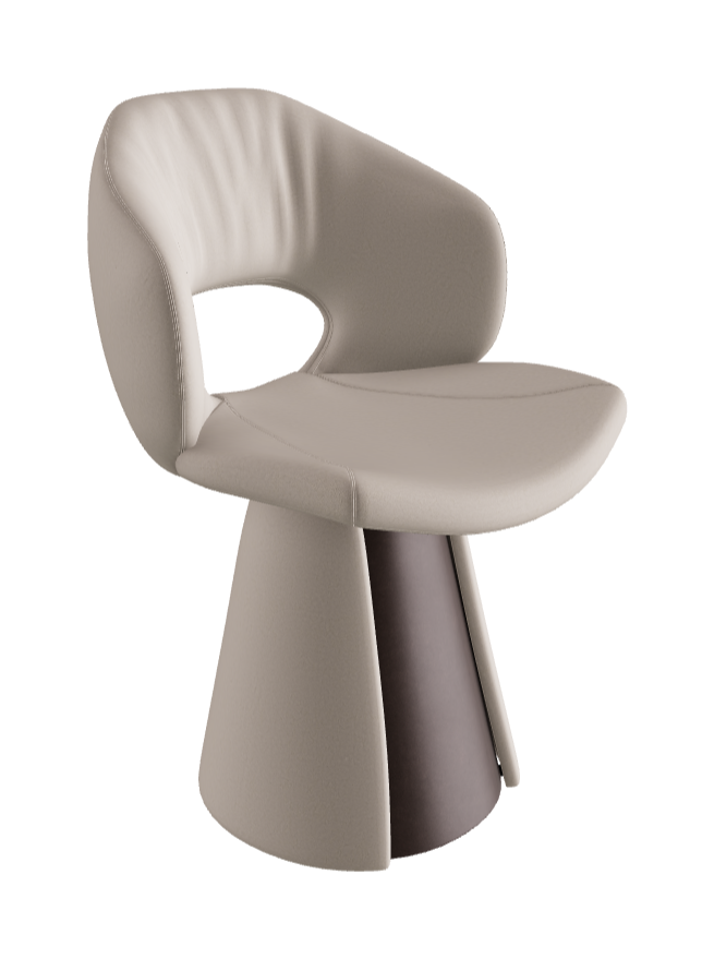 Dafne Dining Armchair_Bronze Embossed_Glove Soft Leather_Dover